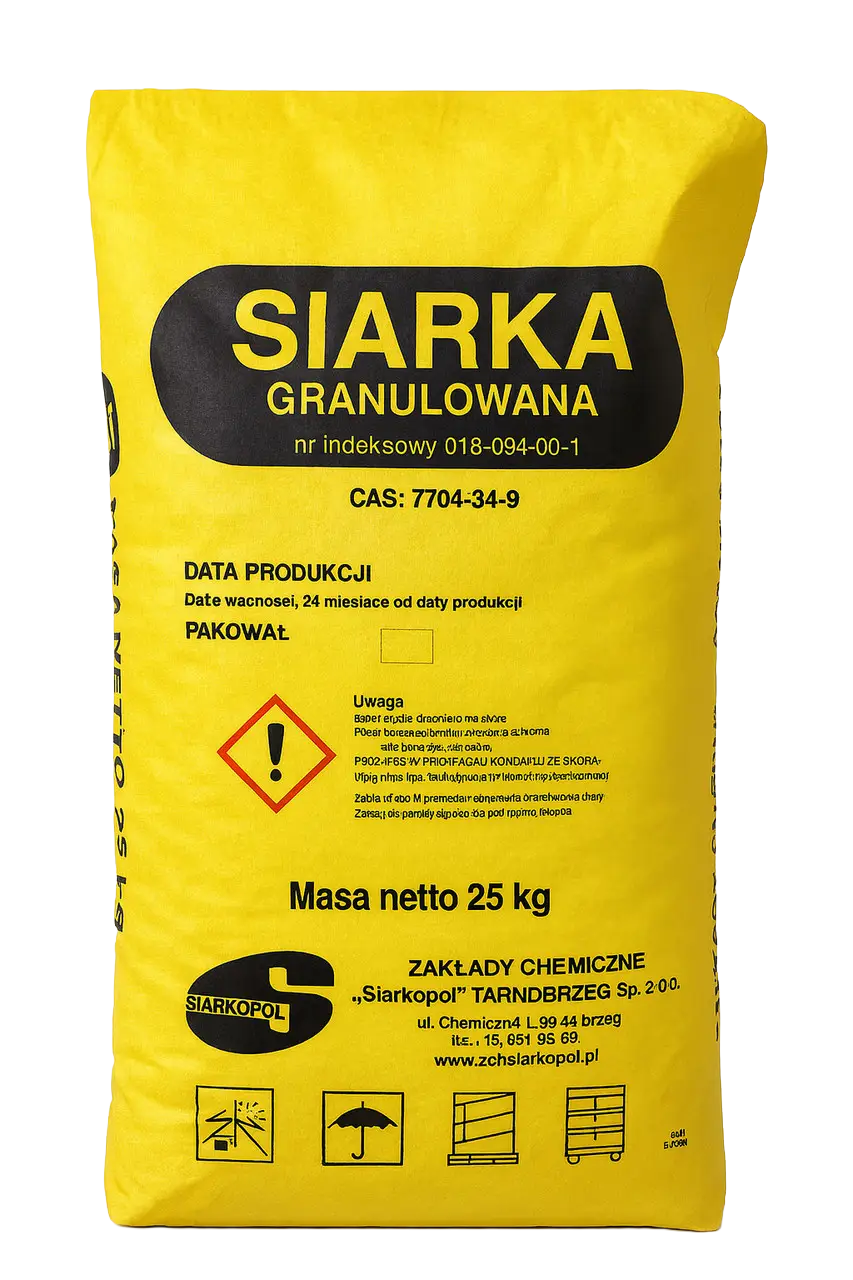 Сірка гранульована S-99,95%, 25 кг